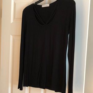 Jersey/tee shirt material with a fun neckline